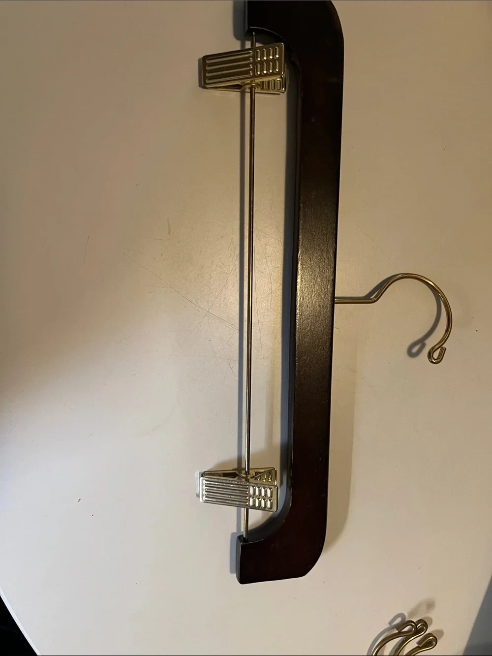 Brown Wood Accessory Hanger with Gold Hardware - Set of 21